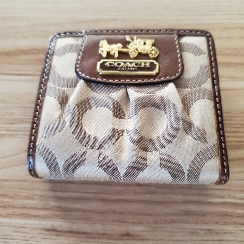Coach Brown and Cream Wallet
